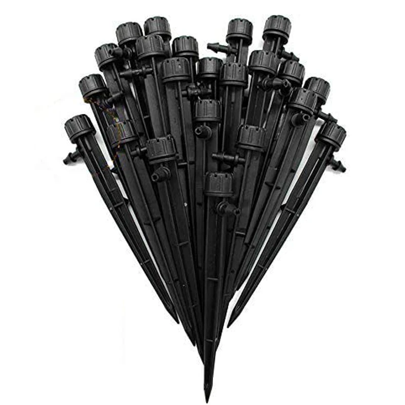 

50Pcs Adjustable Irrigation Dripper 360 Degree Water Flow Drip Irrigation System Drip Emitters for 4/7mm Tube PE Pipe for Garden