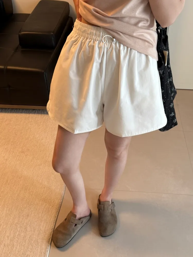 

Новые летние женские спортивные шорты свободного кроя с завязками, универсальные, для повседневной носки, с эффектом похудения