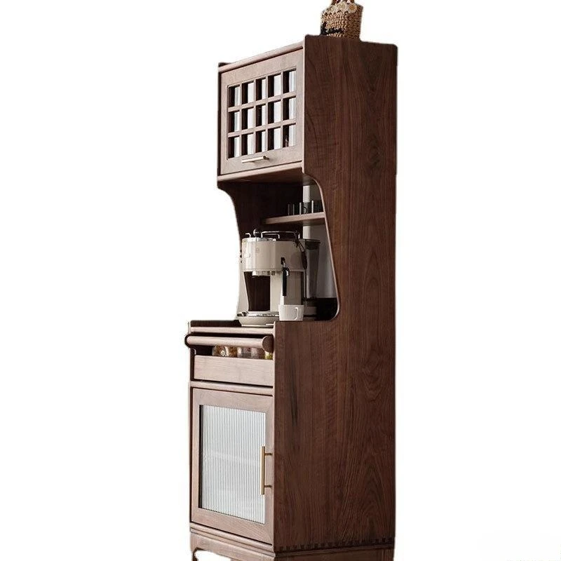 

Североамериканский черный орех, твердая древесина, обеденная сторона, узкий шкаф для хранения в гостиной, скандинавский современный минималистичный ресторанный чай