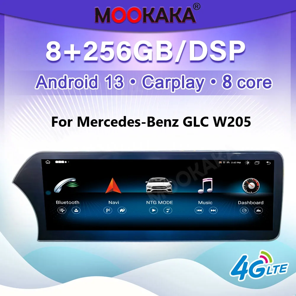 14.9 Inch Car Radio For Mercedes-Benz GLC W205 Carplay Android Auto Multimedia Player GPS Navigation DSP Stereo Screen Head Unit