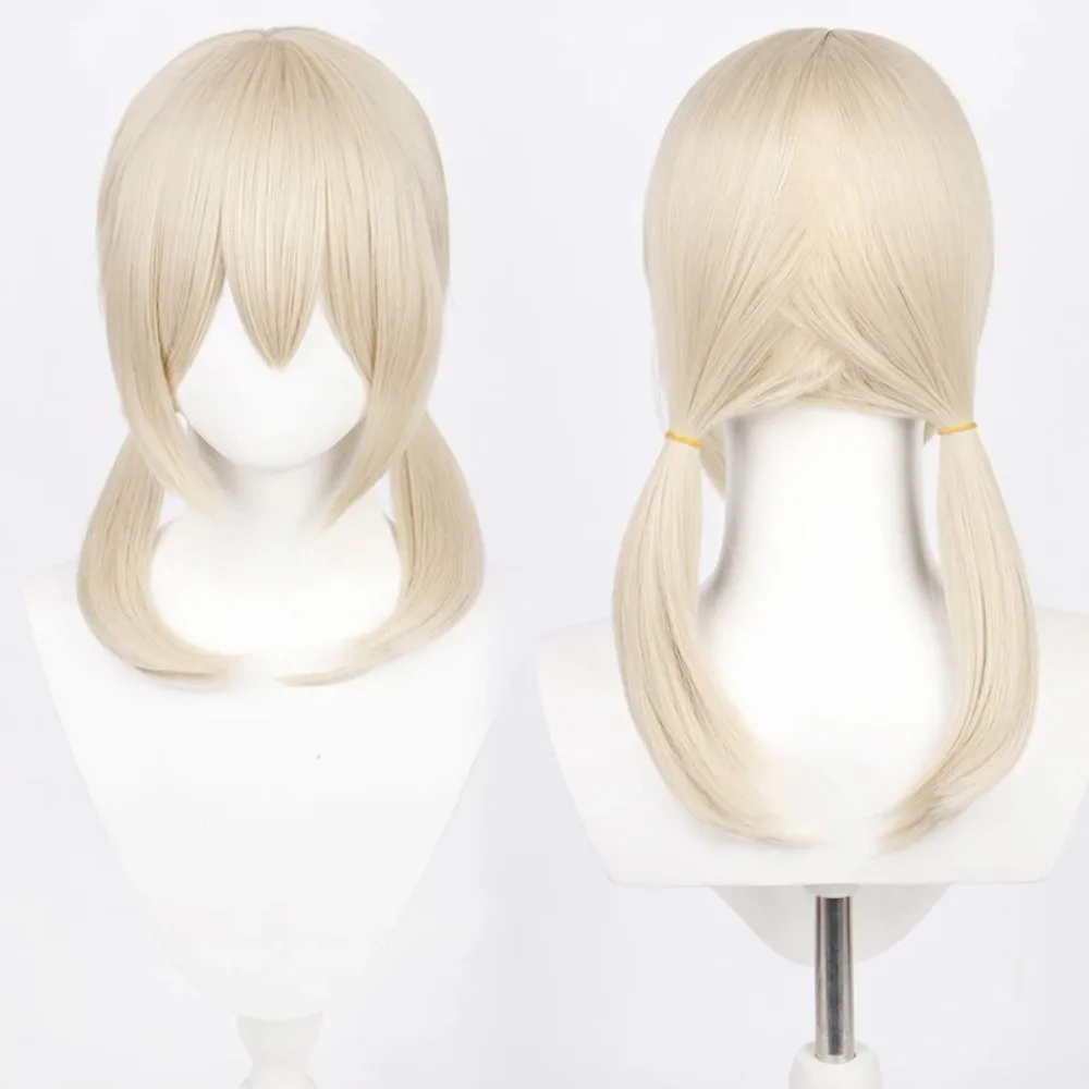 

Anime Non-human Character Xiaoyu Cosplay Wig Yellow Gabon Double Ponytail Long Hair Party Derss Up Headwear