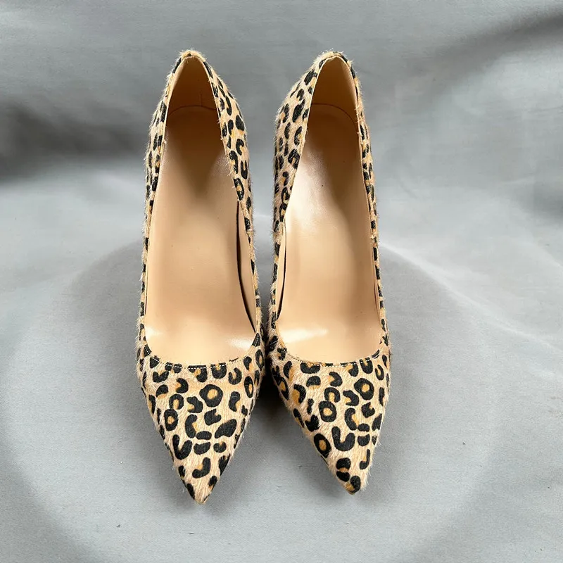 Tikicup مثير موضة ليوبارد طباعة أشار تو عالية الكعب للنساء أنيقة سيدة خنجر مكتب والحفلات فستان مضخات ملابس يومية