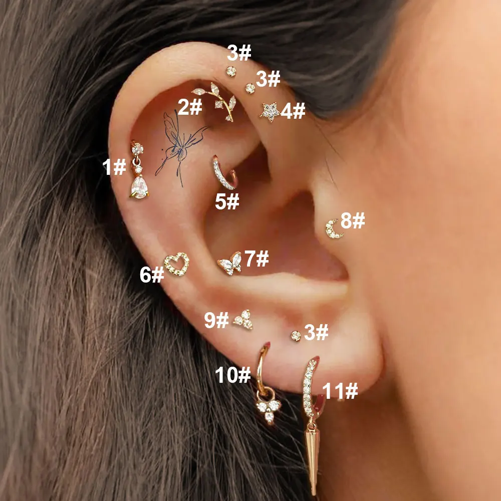 Limerencia Boucles d'Oreilles en Zircon Cubique, Boucles d'Oreilles