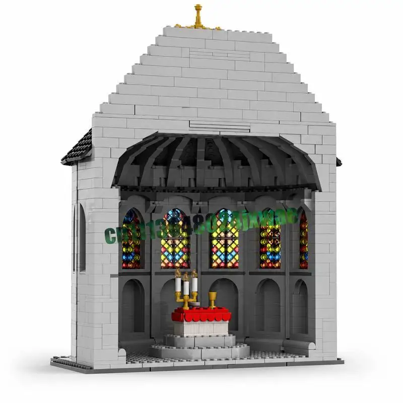 2103Parts Church Apse Architecture MOC Building Blocks Custom Assembly DIY Creative Model Puzzle Educational Toy Collection Gift