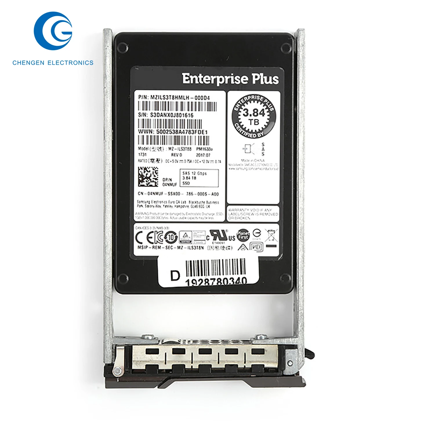 Compellent 04Nmjf/Mzils3T8Hmlh-000D4 3.84Tb Read Intensive Tlc Sas 12Gbps 2.5Inch Ssd