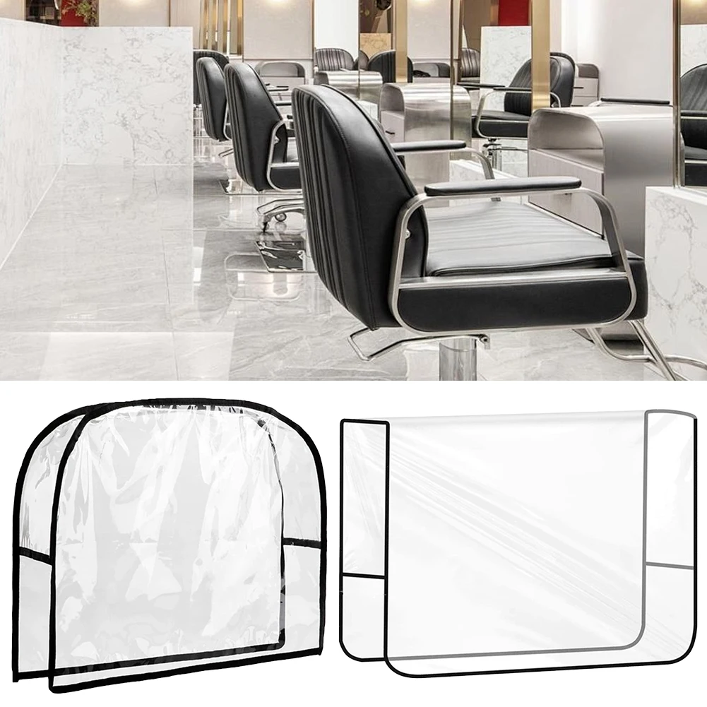 1pc Chair Back Cover PVC Transparent Salon Chair Back Cover Suitable For Most Standard Chairs To Prevent Stains