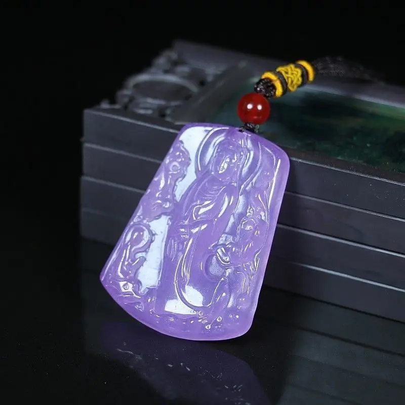 Violet Enlightenment Guanyin Pendant for Men and Women