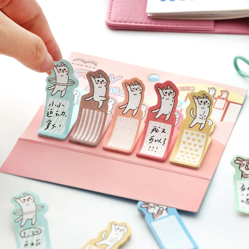 24pcs/lot Kawaii Duck Rabbit Cat Animal Memo Pad Cute Stationery Label Notepad Planner Sticker Post School Supplies