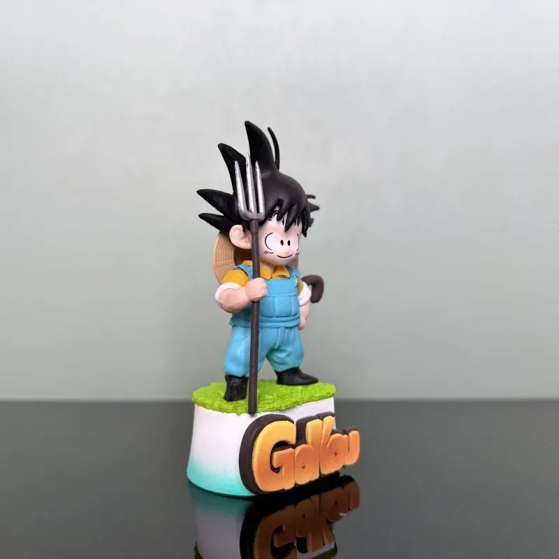 Dragon Ball Super infancia Goku Dragon Ball granjero Goku lindo regalo figura modelo ornamento