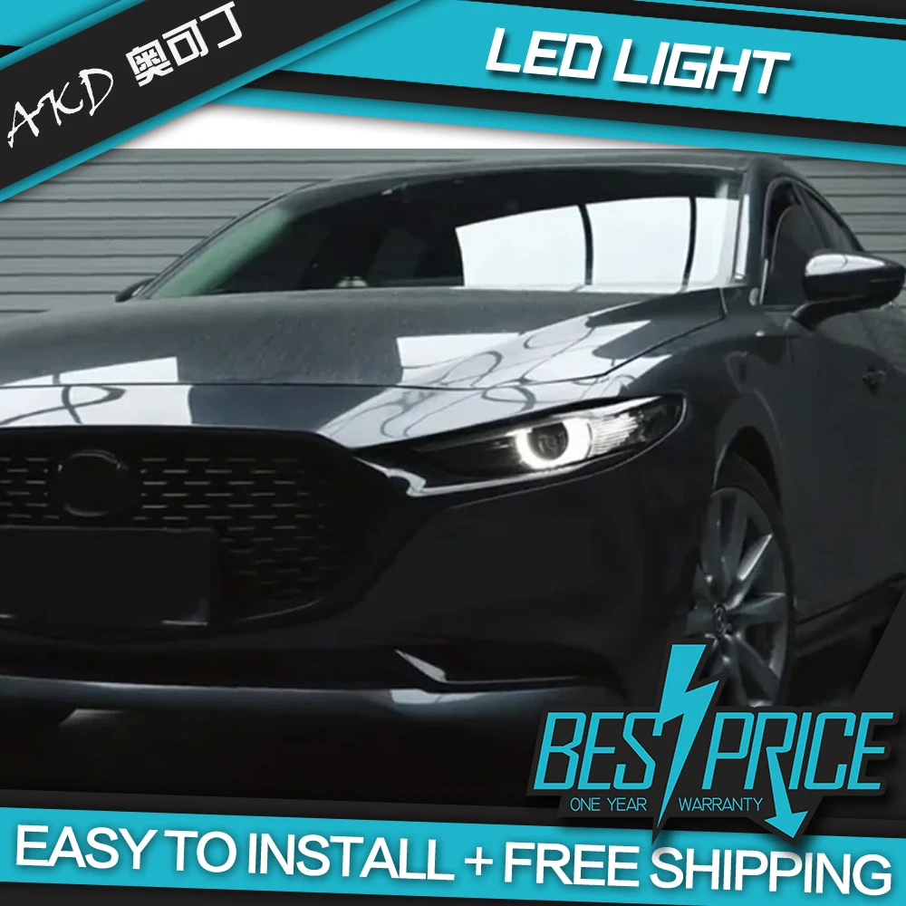 

AKD Cars Styling Headlight For Mazda 3 Axela LED Headlight 2020-2023 New Mazda3 LED DRL Hid Head Lamp Angel Eye angel eyes