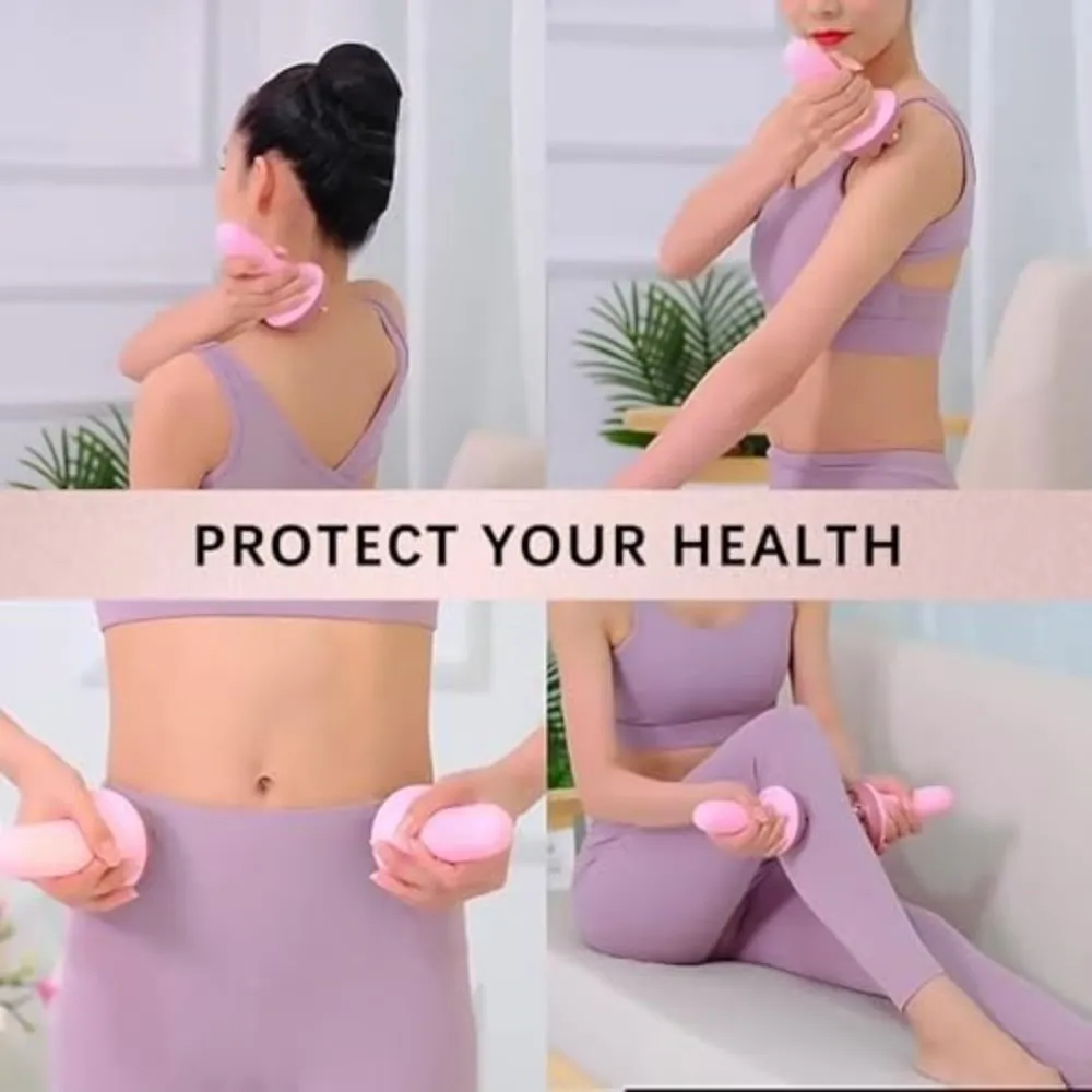 كرة تدليك محمولة بزاوية 360 درجة، تصميم محمول باليد، نمطين، أسطوانة تدليك ليمفاوي، مريحة ومحمولة