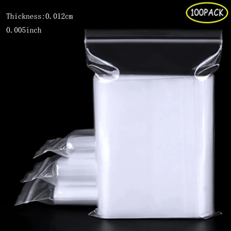 Jewelry Ziplock Zip Zipped Lock Reclosable Plastic Poly Clear Bags Thickness 0.12mm