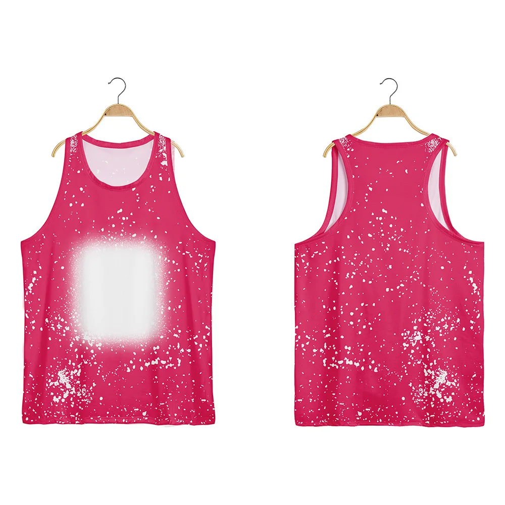 Heat Sublimation Blank Polyester Sleeveless Summer T-Shirts Vest Cool Tops Gym Sport Child Girl For Printed Multicolor Clothes