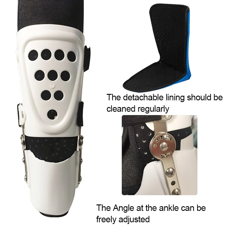 Left/Right Ankle Brace Foot Drop Corrector Ankle Joint Varus Valgus Calf Fracture Fixer Breathable Adjustable Leg Feet Support