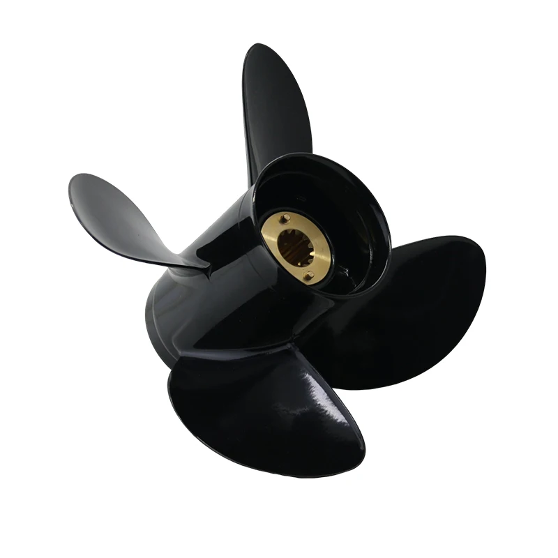 BoatMan 4 blades Aluminum Boat Propeller Pitch 11-15 for Mercury Outboard Motor 25HP 45HP 55HP 70HP 13 Splines Pressed-In Hub