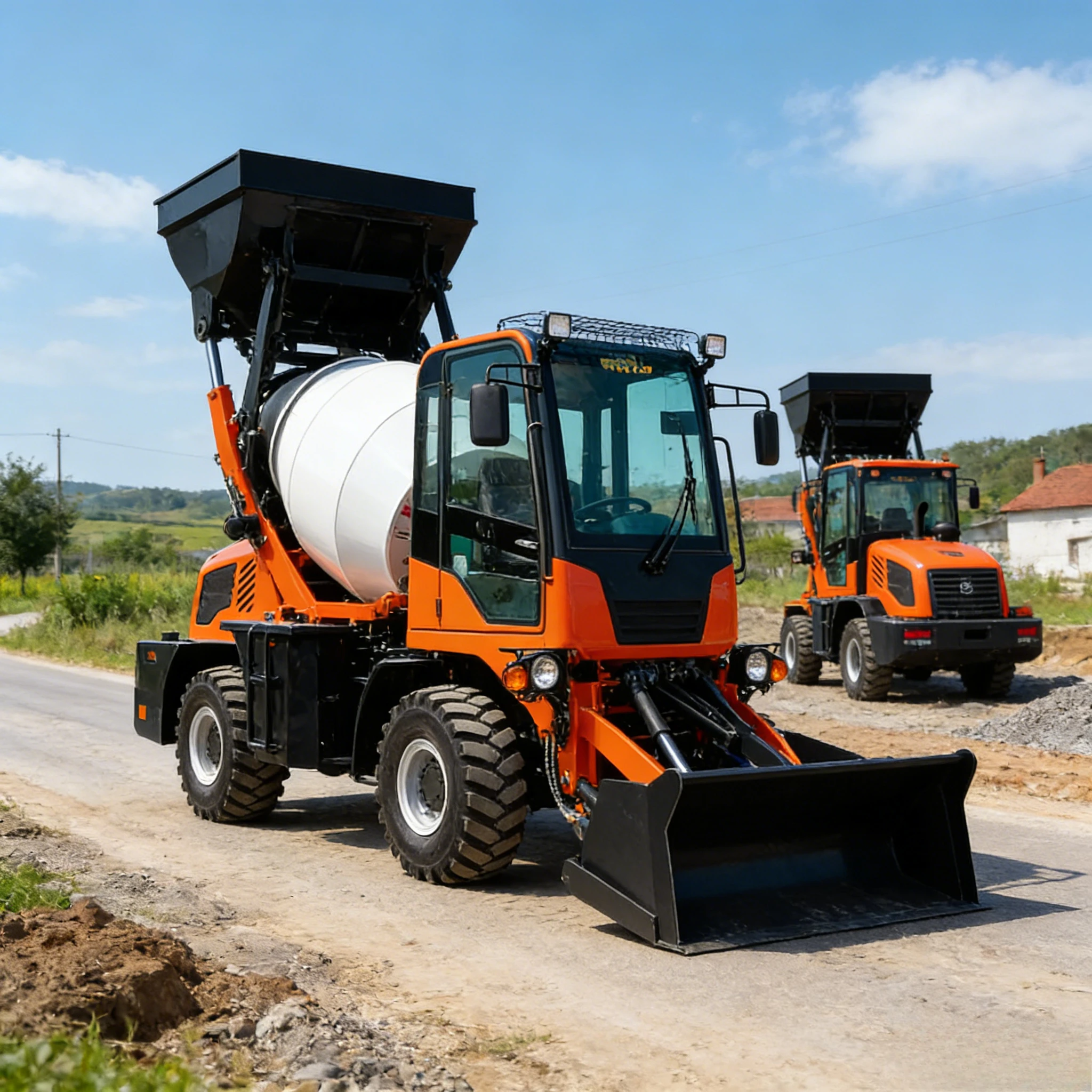 Portable Self-Loading Mini Concrete Mixer Truck Ready Mix Automatic Wheel Cement Mixer Design customized price