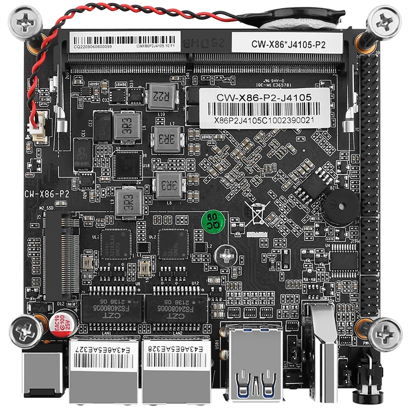 Development Vrsion X86-P2 Soft Routing N4000/J4105/J4125 Mini Host 6W Low Power Process Microcomputer Computer