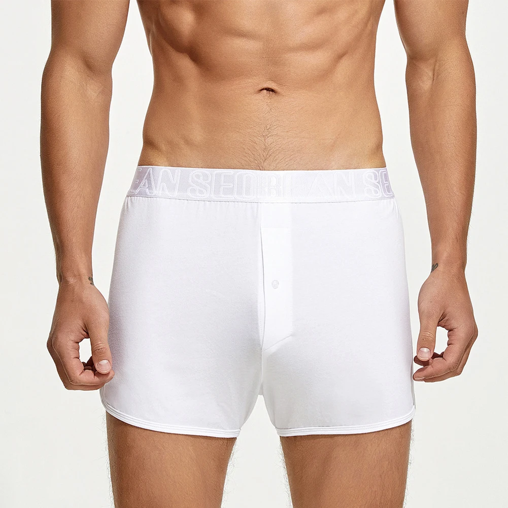 Mutandine maschili traspiranti Tronchi Intimo Boxer Slip per tuta casual con bottoni da uomo con tessuto traspirante