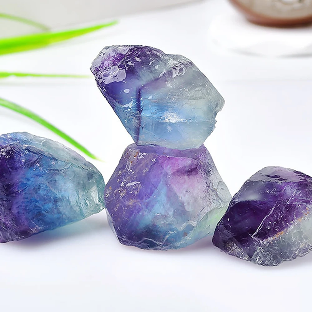 Natural Color Fluorite Crystal Fish Tank Rock Minerals Specimen Mineral Decorative Bulk Irregular Shape Expanded Fragrant Stone