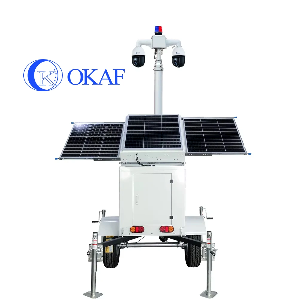 كاميرا Cctv تعمل بالطاقة الشمسية قابلة للتجديد، مقطورة Cctv متنقلة #1