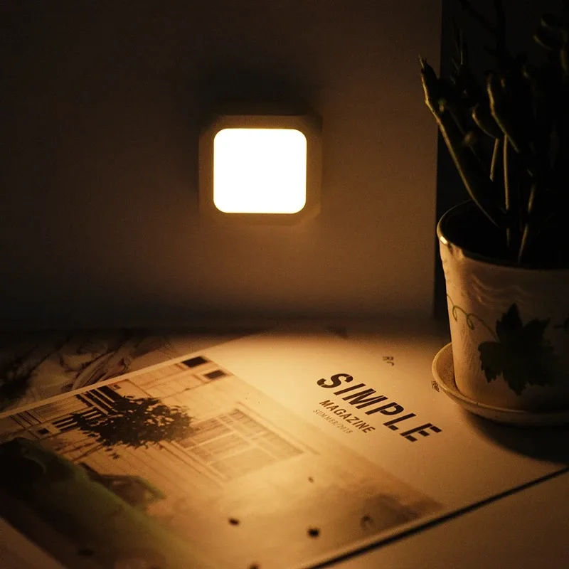 Motion Sensor Night Light LED Wireless Night Lamp US EU UK AU Plug Energy Efficient Dimmable Sensor Stairway Lamp for Bedroom