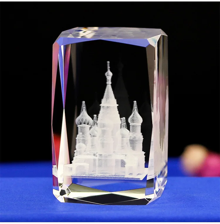 Efficacious HOME family Talisman- Islamism Islam Mosque Church Figurine 3D Crystal statue -- cost