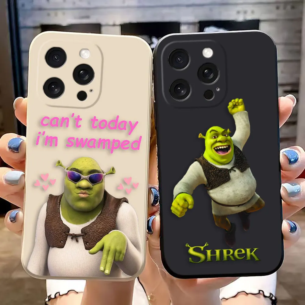 Hot Movie S-Shrek Cover Phone Case For Apple iPhone 16 15 14 13 12 11 Pro XS Max Plus Color Soft Silicone Case Coque Funda Shell