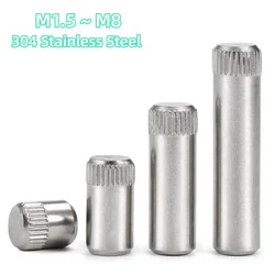 304 Stainless Steel Knurled Cylindrical Pin Shaft Pin Hinge Pin Toys Linkage Latch Hinge M1.5 M2 M2.5 M3 M4 M5 M6 M8