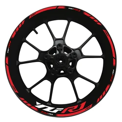 Per YAMAHA YZF R1 moto Rim SET 17 pollici mozzo ruota Logo decalcomania decorazione YZFR1 adesivo riflettente e impermeabile 2022 2023