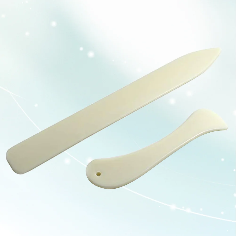 2Pcs Plastic Letter Opener Origami Tool Paper Creasing Scribing Set Lightweight DIY Scrapbooking Supplies Imitation Cattle Bone