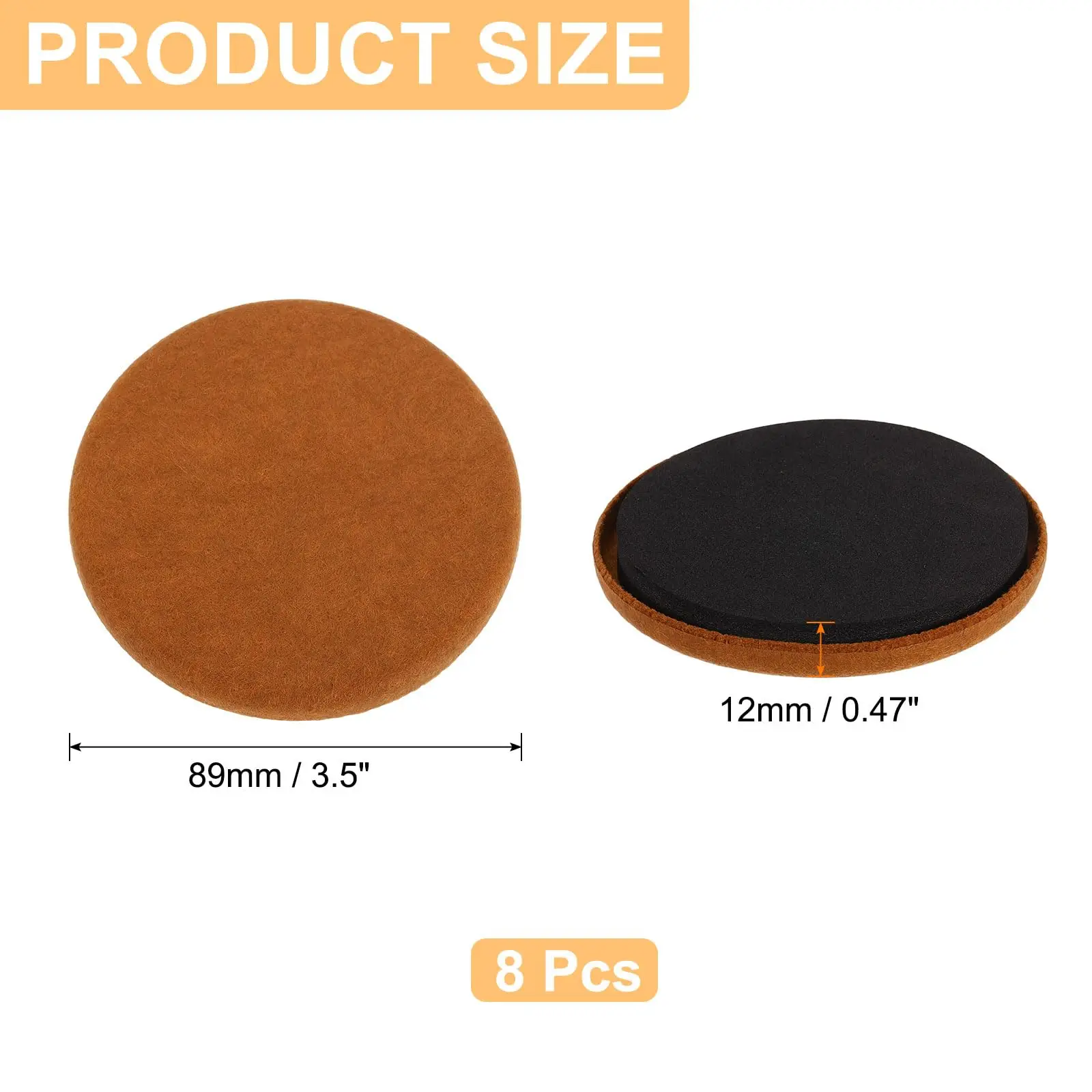 4/8PCS Heavy Duty Felt Furniture Slider Pads for Hardwood Floor Anti-Abrasion Table Sofa Leg Moving Gliders Floor Protector