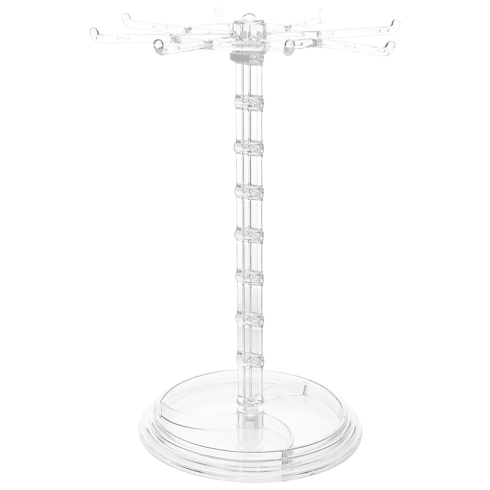Rotating Jewelry Display Holder Plastic Necklace Hanging Rack Counter Jewelry Tree Stand Organizer for Necklaces Bracelets