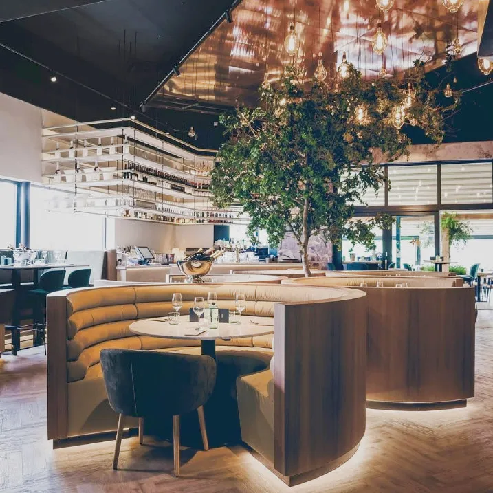 Restaurant Sofa,Modern Design Restaurant Luxury American Booth Semi Circle Curved Round U Shape Fabric Restaurant Booths Sofawit