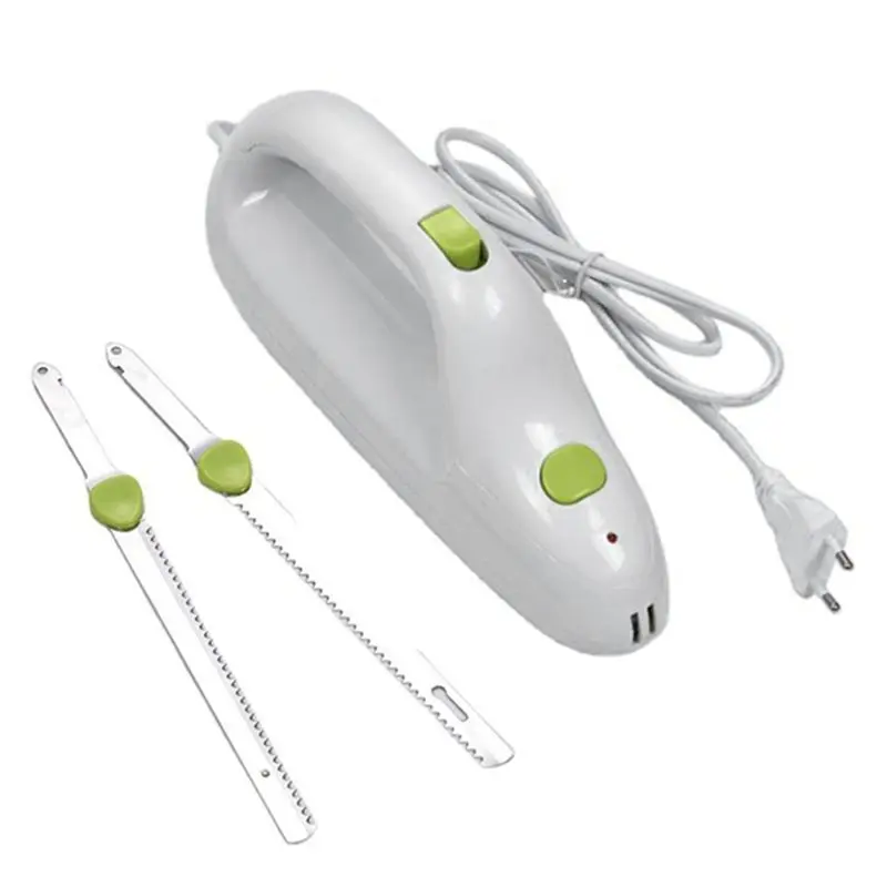 

TFTP-Handheld Electric Serrated Bread Knife For Home Kitchen Cold Meat Ham Turkey Carving Knife Stainless Steel EU Plug