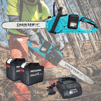 16Inch 42V (21V*2) Brushless Electric Cordless Chainsaw Pruning Woodworking Power Tool Handheld Garden Cutter For Makita Battery
