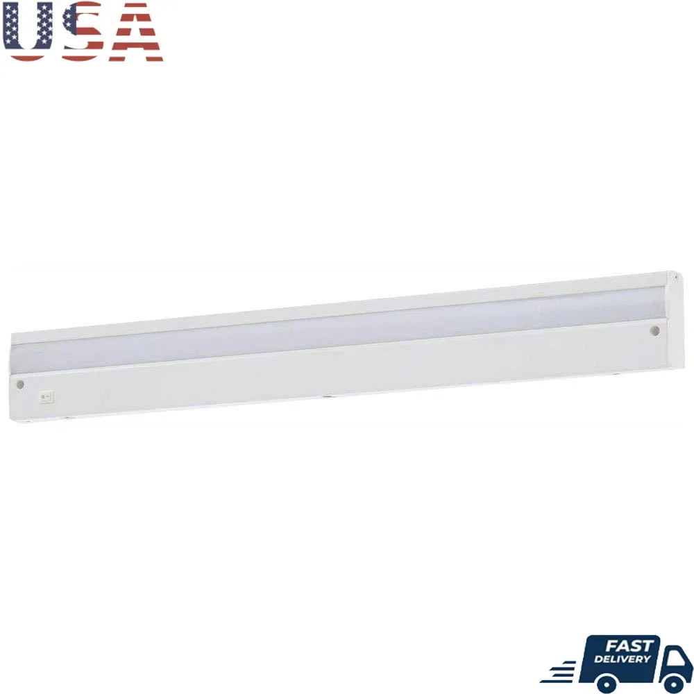 

LED Under Cabinet Light Fixture 24 inch Direct Wire White Kitchen Lighting