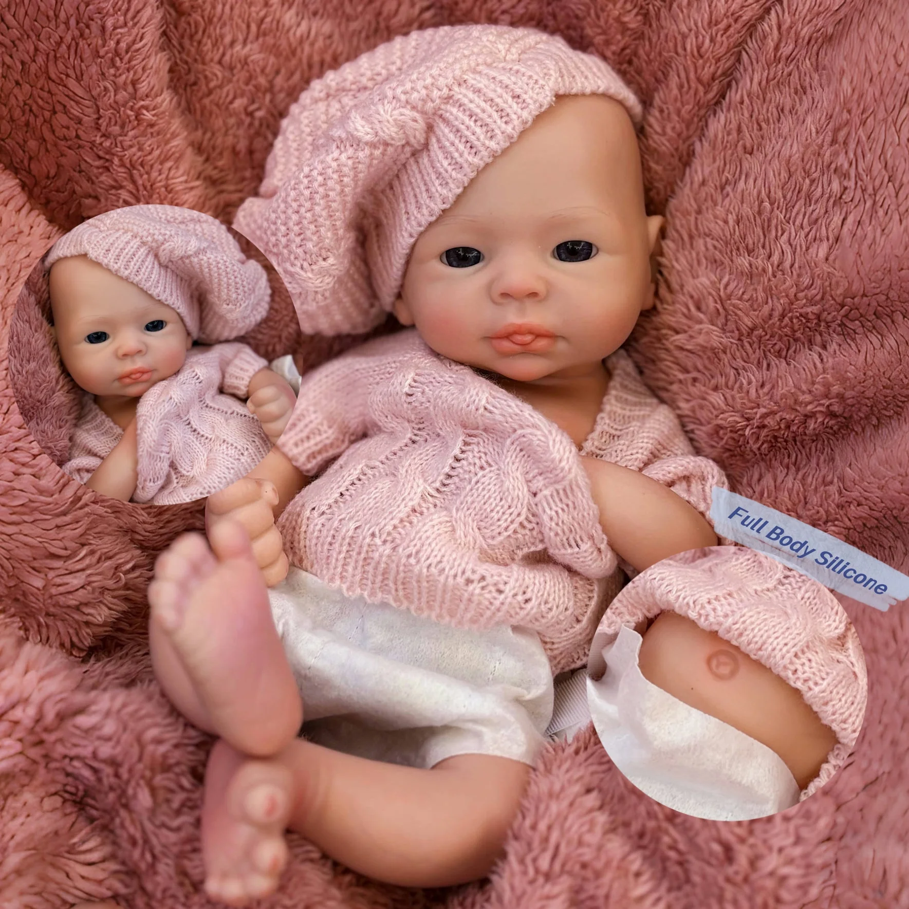 

13-дюймовые окрашенные куклы реборн, милые детские куклы для всего тела, мягкие однотонные силиконовые окрашенные куклы реборн, игрушки Corpo De Silicone