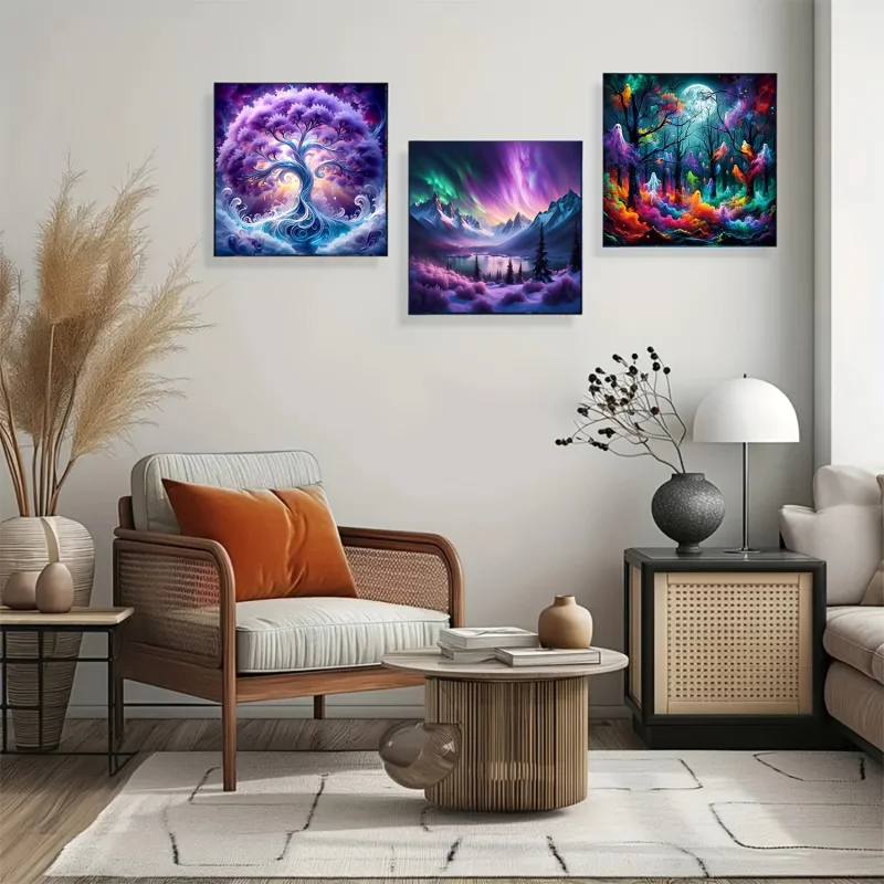 4/10/16 Full Diamond Round Diamond Painting Set, Random Combination Set of Various Patterns, Size 30x30cm/40x40cm