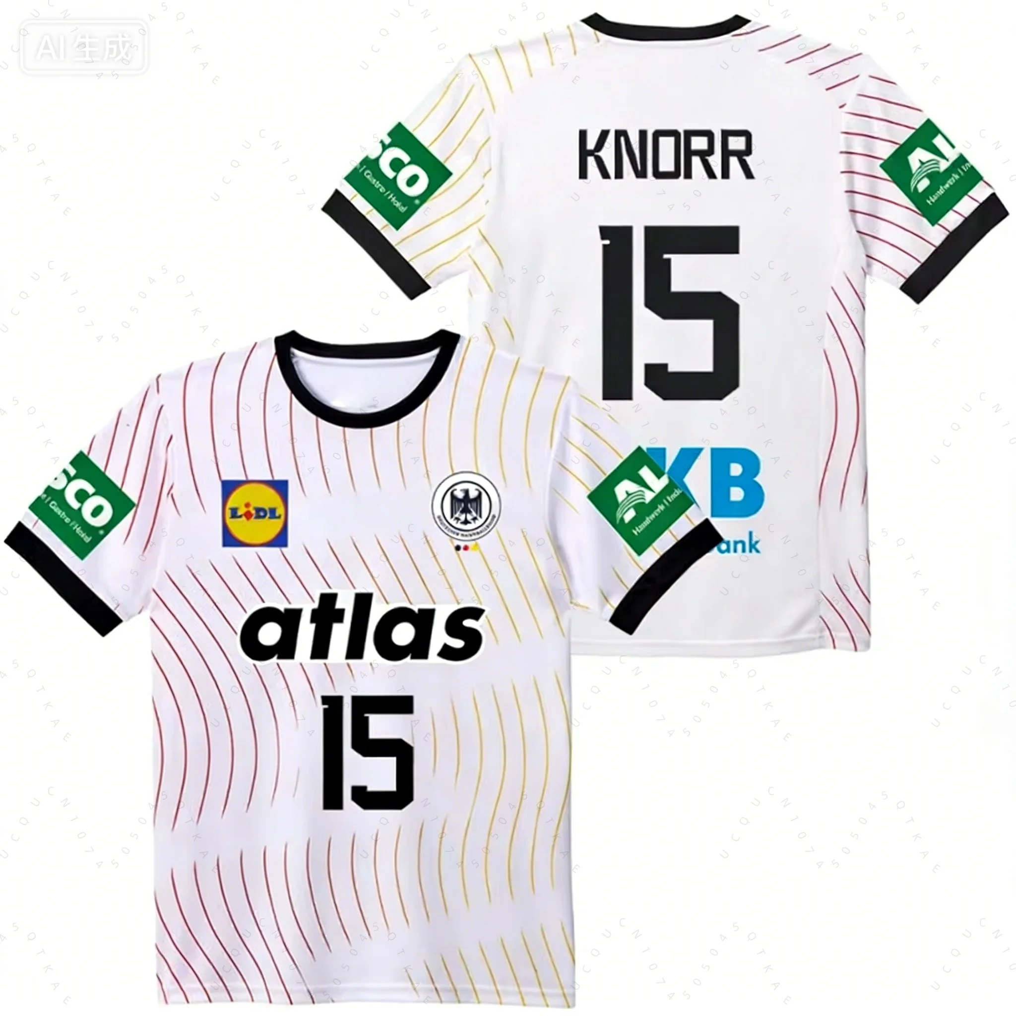 2026 German New Dhb Handball Jersey T-Shirts Quick Drying Breathable Sportswear Short Sleeved Men's Outdoor Fitness Casual Tops