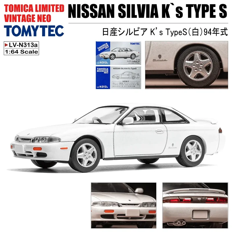 TAKARA TOMY TOMYTEC Tomica 1/64 TLV-N313a TLV-N313b NISSAN SILVIA Q'S TYPE Sโลหะผสมของเล่นมอเตอร์Diecastโลหะชุดของขวัญ