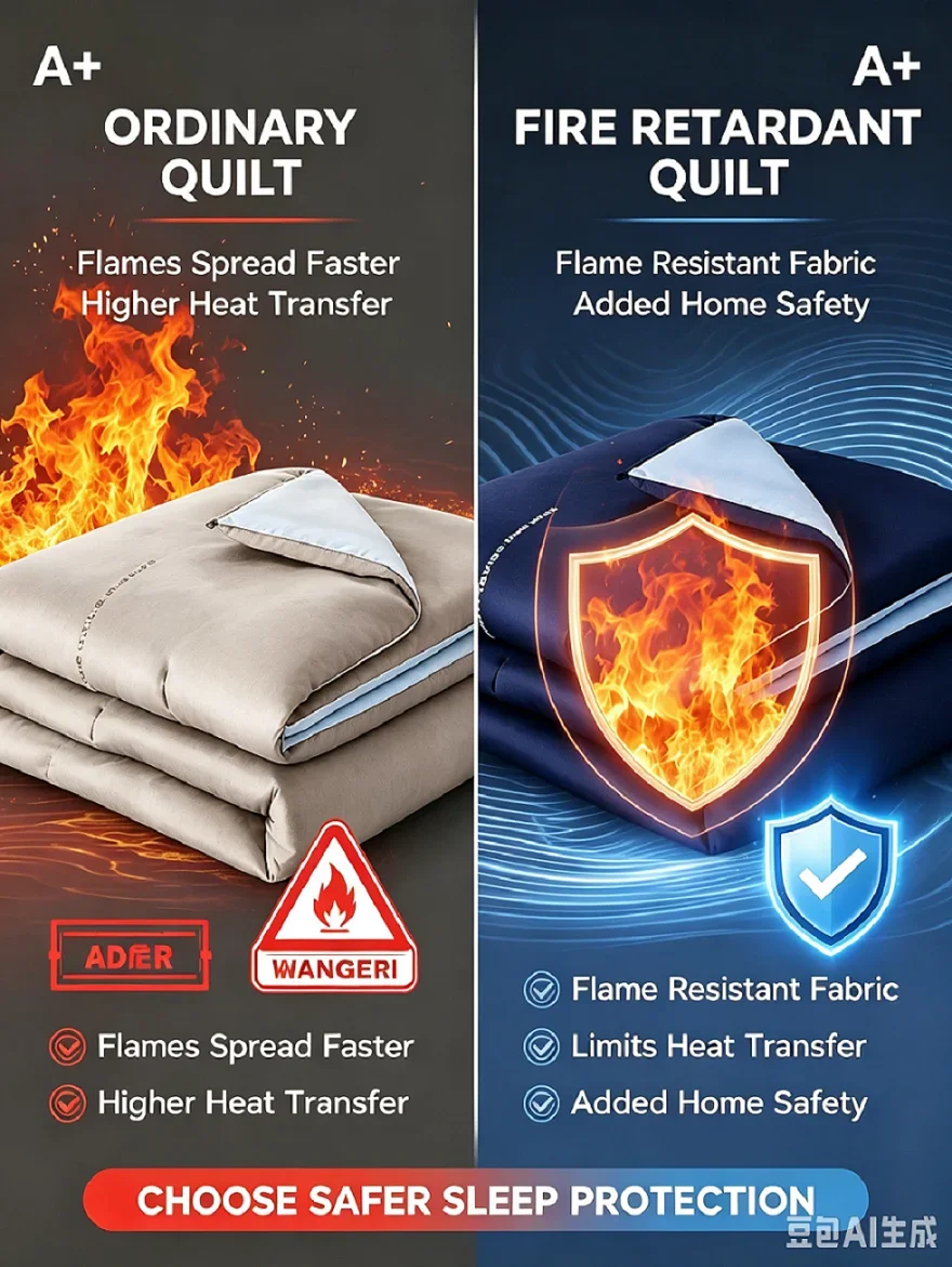 Aramid Flame-Retardant Cooling Quilt, All-Season Thermal Blanket, Multi-Functional Home & Office Nap Blanket