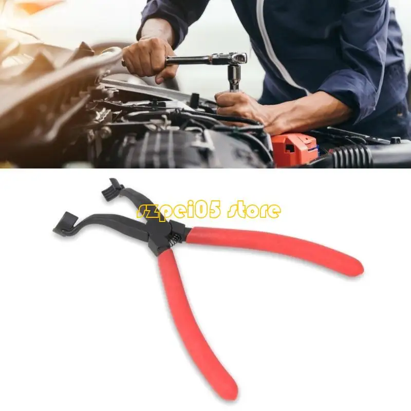 

45BE Precisions Drum Brake Hold Down Spring Pliers Comfortable Drum Brake Spring Clamp Tool for Enhances Safety and Stability