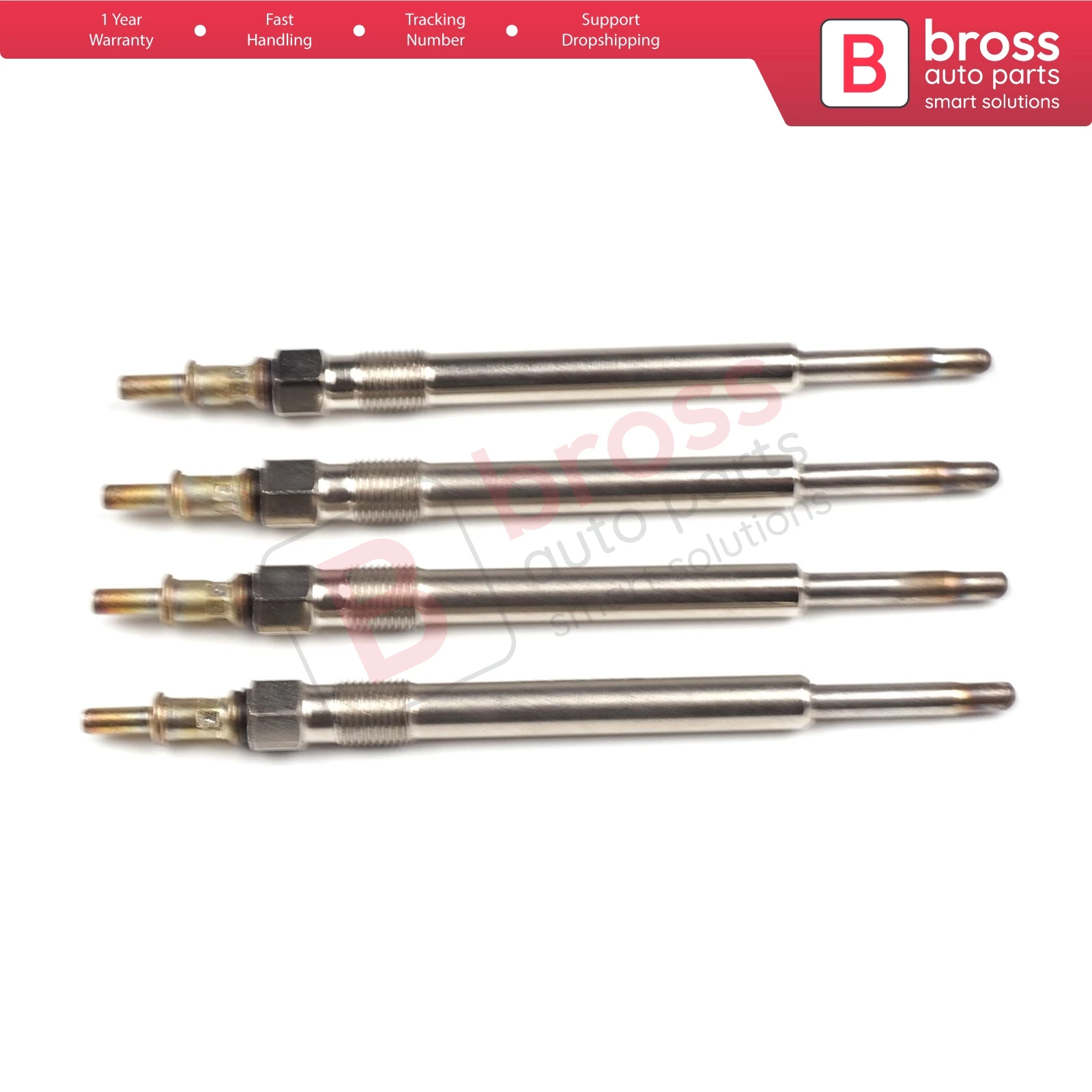 

Bross Auto Parts BGP64-1 4 Pcs Heater Glow Plugs GX2133, 0100266005 for Mercedes 30 CDi AMG Fast Shipment Ship From Turkey