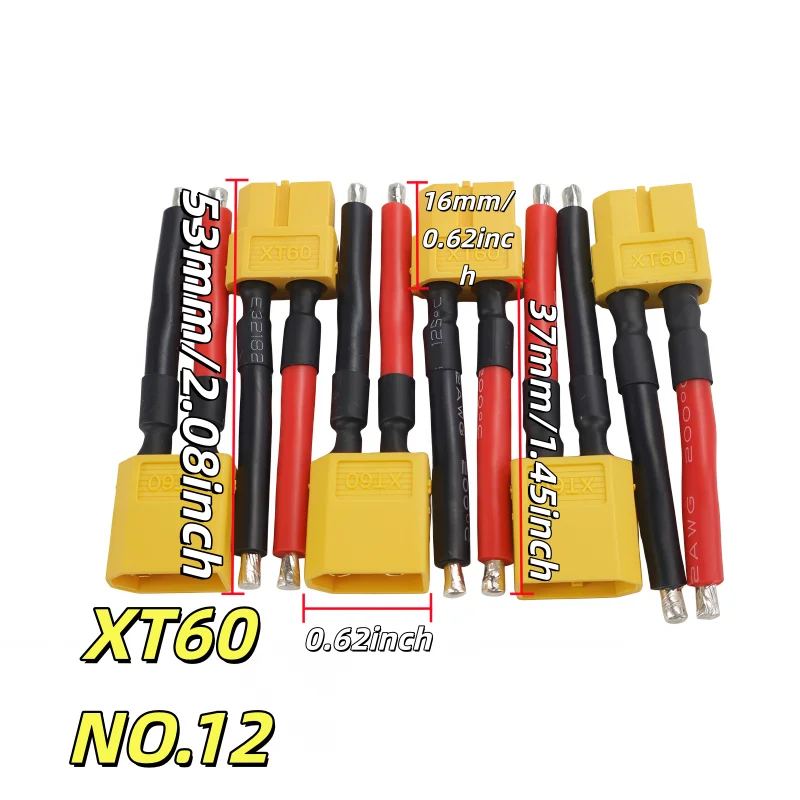 XT60 Female / Male Plug Battery Connector 14/12AWG 5cm with Silicone Flexible Wire for RC Lipo Battery Motor Parts DIY Wholesale