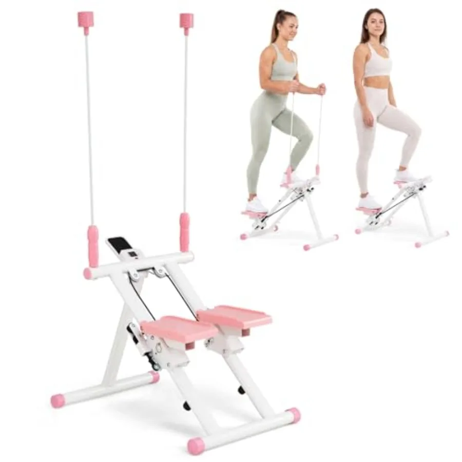Home Home gym stair stepper: foldable vertical climber with detachable handlebar LCD monitor compact full-body cardio equipment in b - Aliexpress Deal