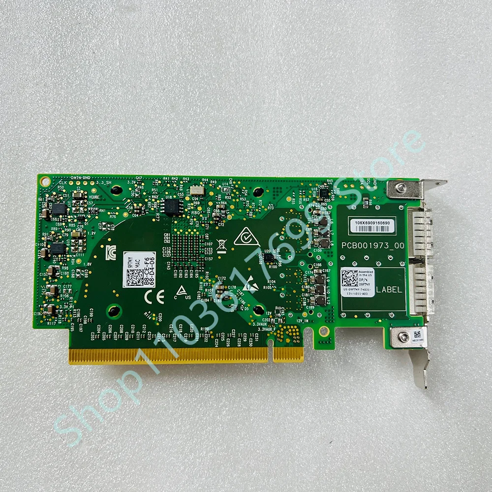 100G Dual-Port 10 Gigabit Optical Fiber Network High Reliability ConnectX-5 MCX516A 09FTMY