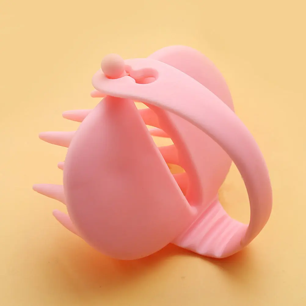 Silicone Shampoo Brush Scalp Massager for All Hair Types Thick Curly Thin Dense Hair Blood Flow Stimulation