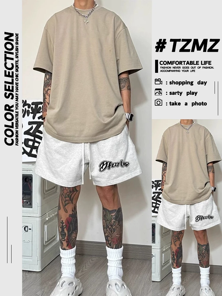 

Мужские летние модные легкие дышащие свободные брюки с прямыми штанинами American Baskeall Sle, повседневные брюки в пять четвертей