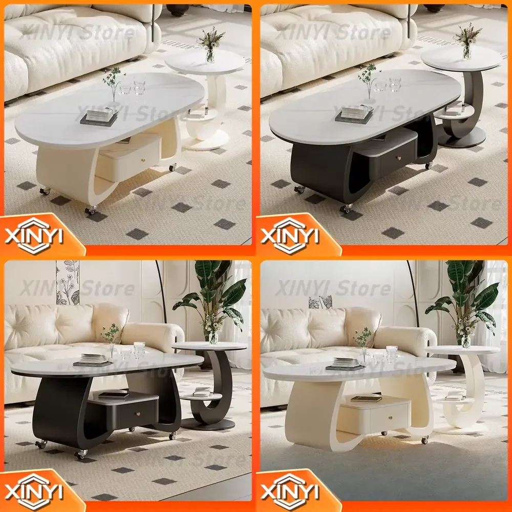 for Workshop Home Light Luxury Minimalist Rock Slab Coffee Table for Living Room Modern Small Apartment High End Simple