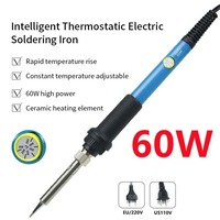 Electric Soldering 60W Iron 110V 220V US/EU Plug Temperature Adjustment Soldering Iron Household Electronic Welding Repair Tool